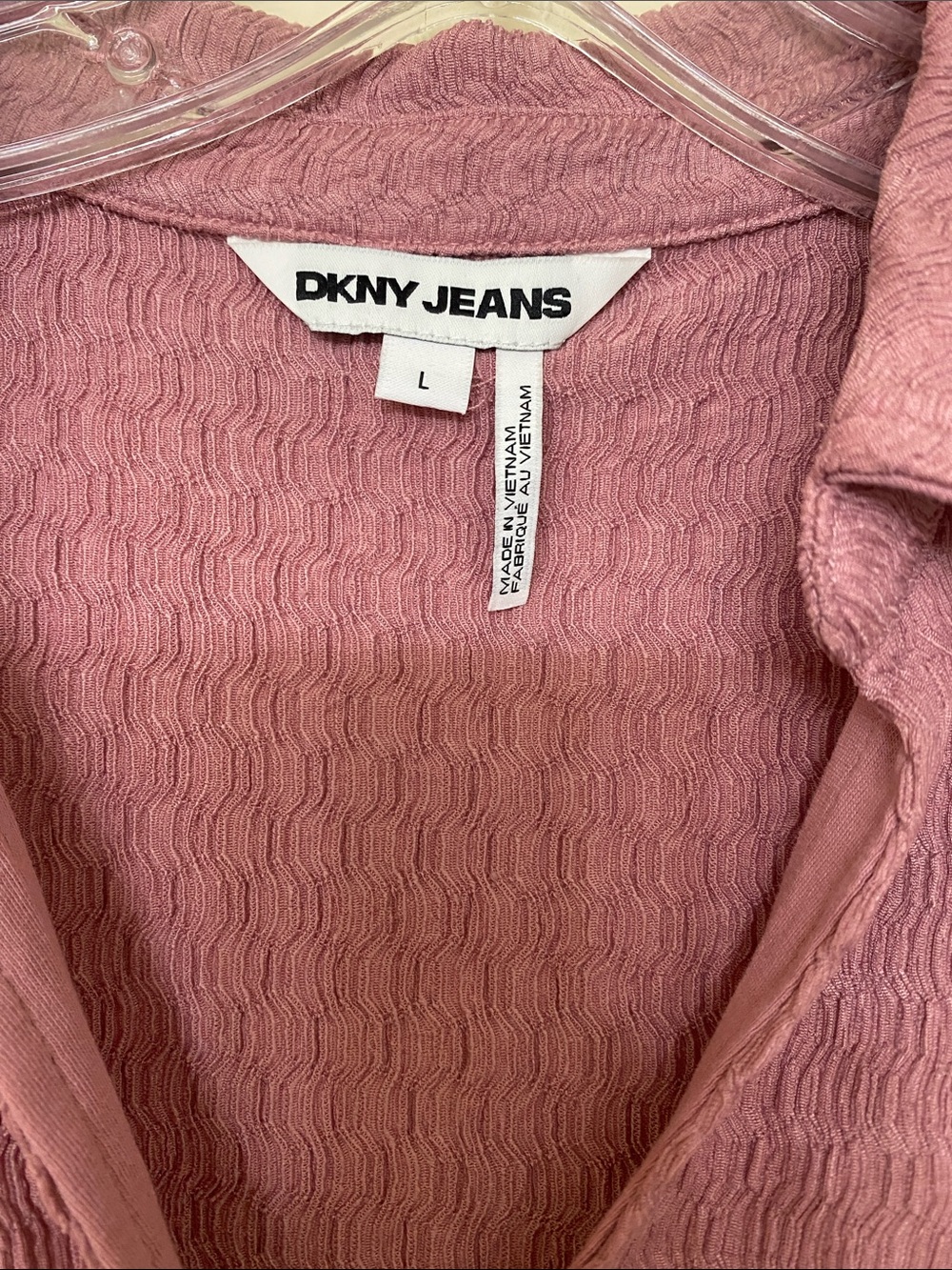 Mauve Slim Fit Textured Button-Front Long-Sleeve - Picture 3 of 5